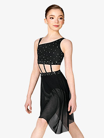 Double Platinum - Girls Harmony Asymmetrical Dress